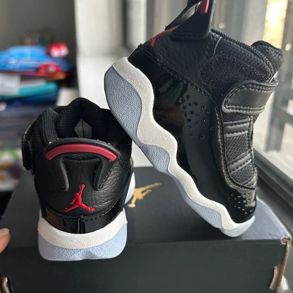 Jordan 6 Rings TD in Black, Red, and White - Picture 7 of 14